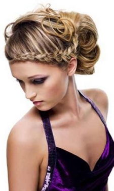 plaited prom hair upstyle